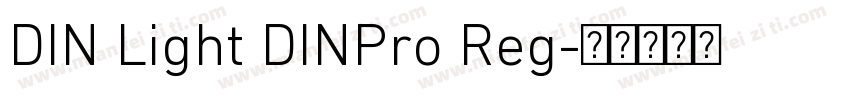 DIN Light DINPro Reg字体转换